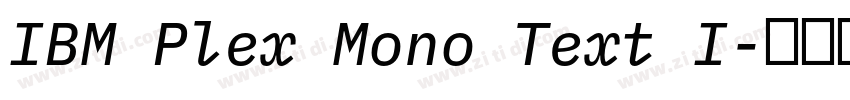 IBM Plex Mono Text I字体转换